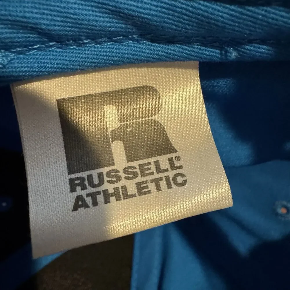 Russell Athletic Snapback Hat Cap Blue Flat Bill Worn By Americas Top Teams Mens